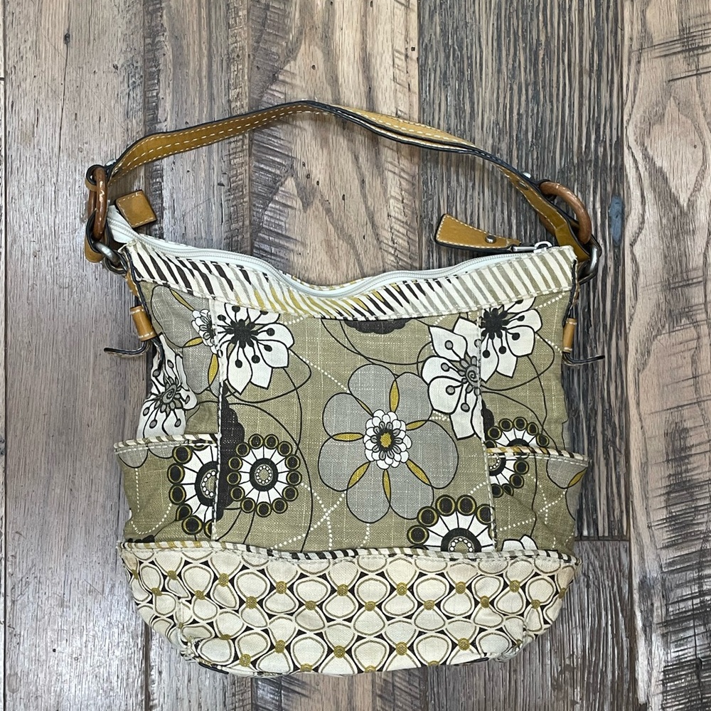 Fossil floral tote purse bag